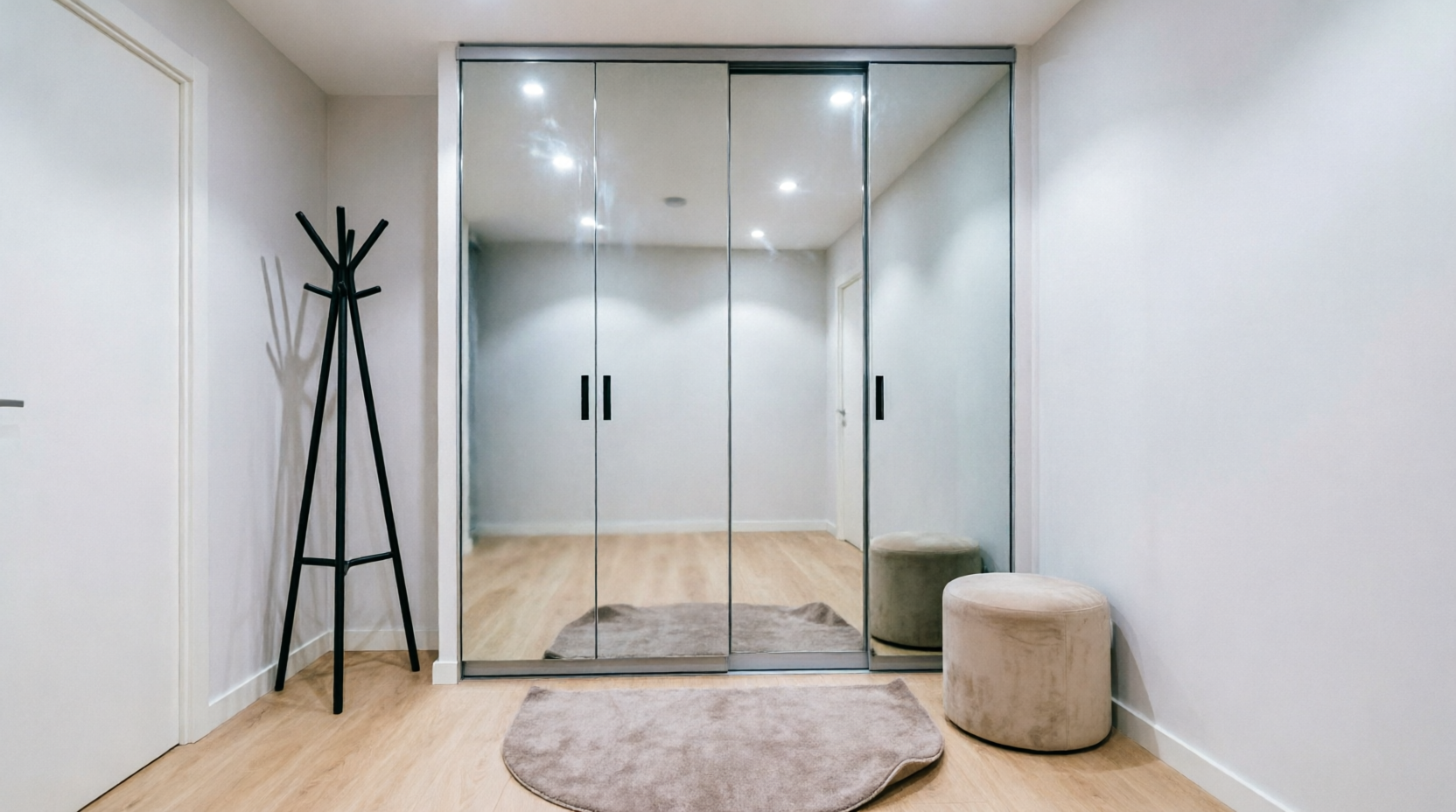 Шкаф в прихожей c зеркалом