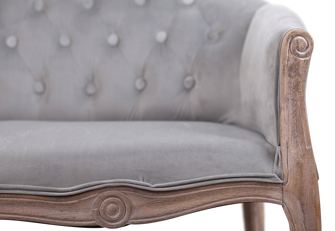 Двухместный дизайнерский диван Kandy Double Grey Velvet в интерьере