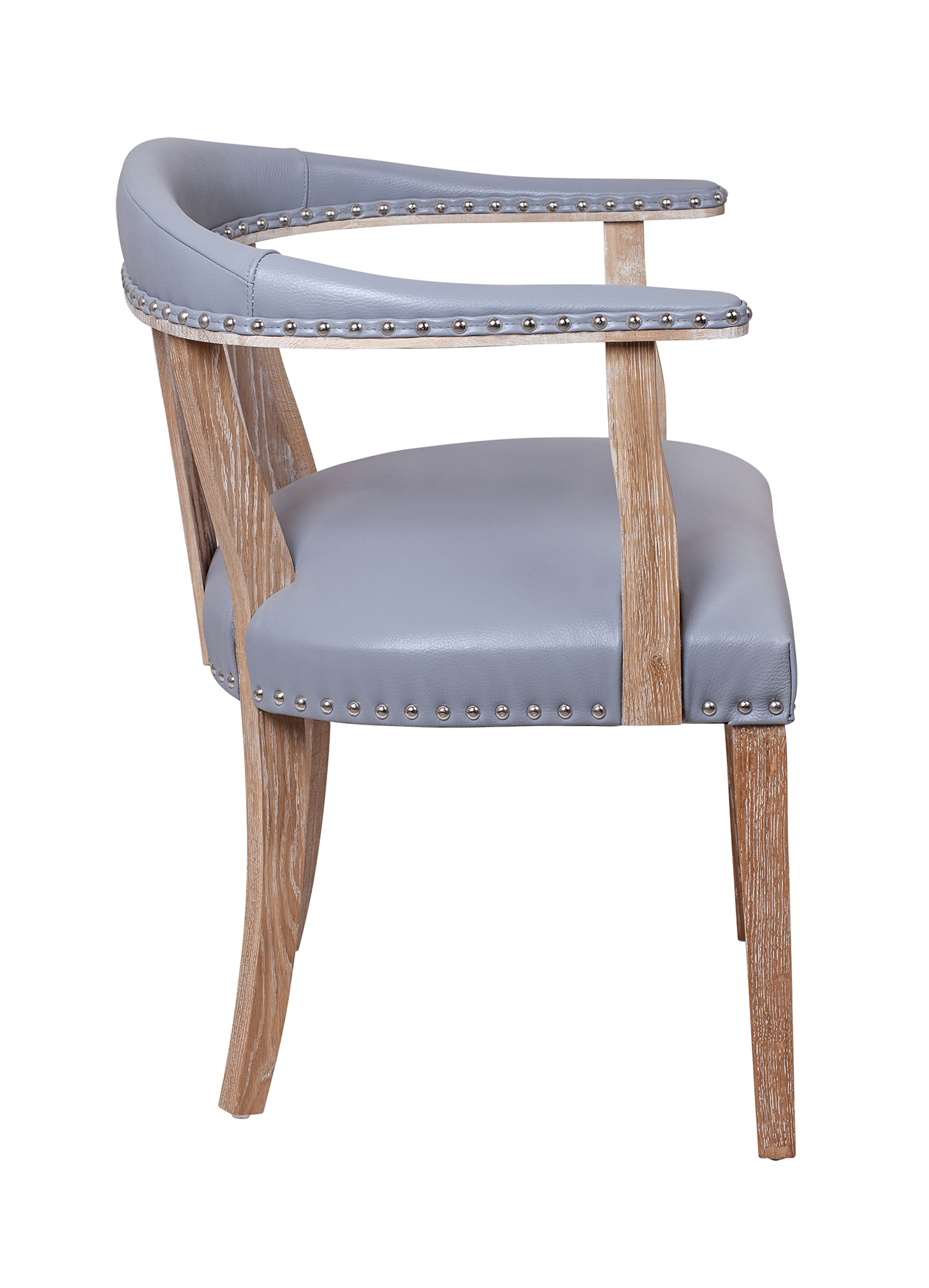 заказать Мягкий стул с подлокотниками Tanner Gray Leather в Москве заказать Мягкий стул с подлокотниками Tanner Gray Leather