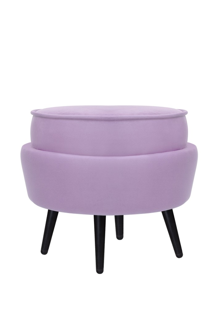 купить Пуф Pearl Adorn Purple на черных ножках в Москве купить Пуф Pearl Adorn Purple на черных ножках