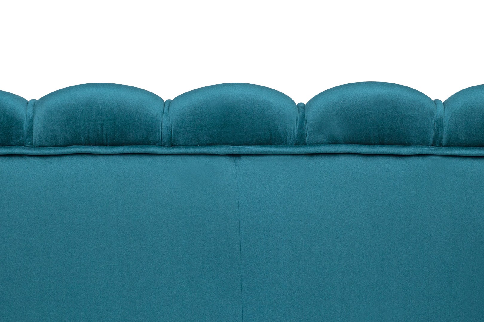 Диван ракушка Pearl Double Marine Velvet на черных ножках в интерьере