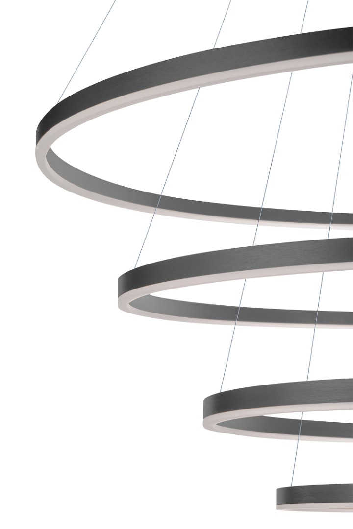 фото Люстра Orblaze 4 rings 1000 black в интерьере