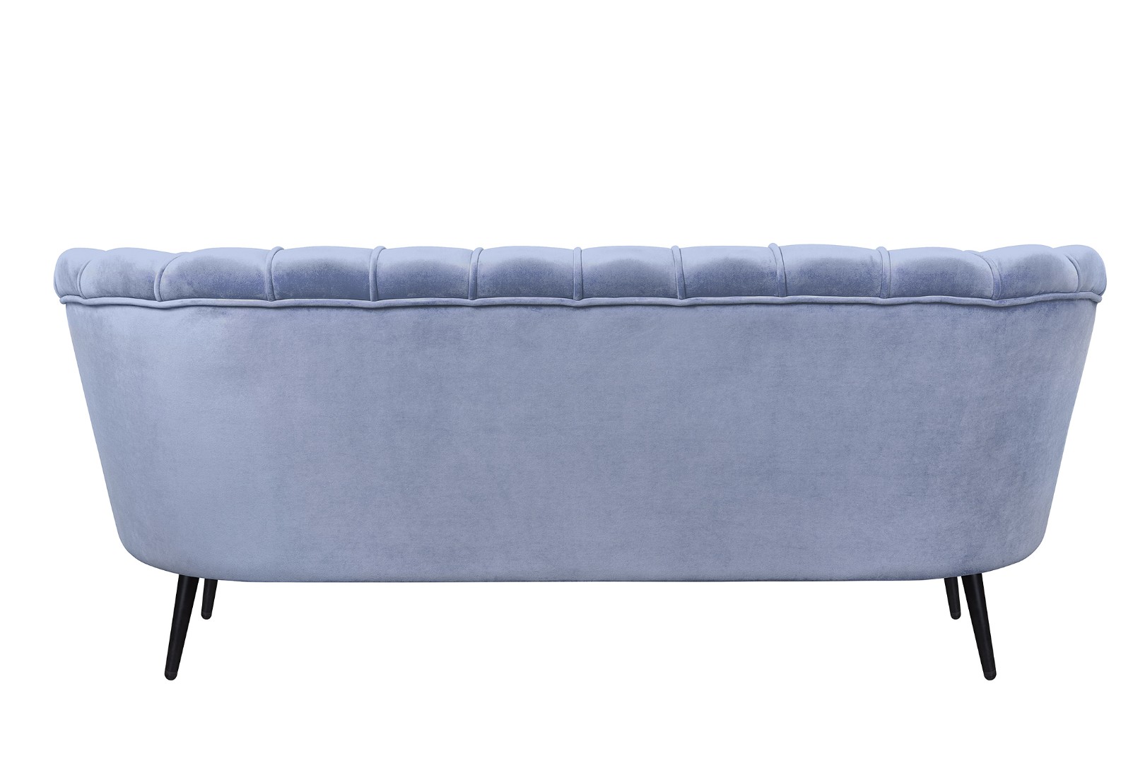 Диван ракушка для гостиниц Pearl Triple Blue на черных ножках в интернет-магазине