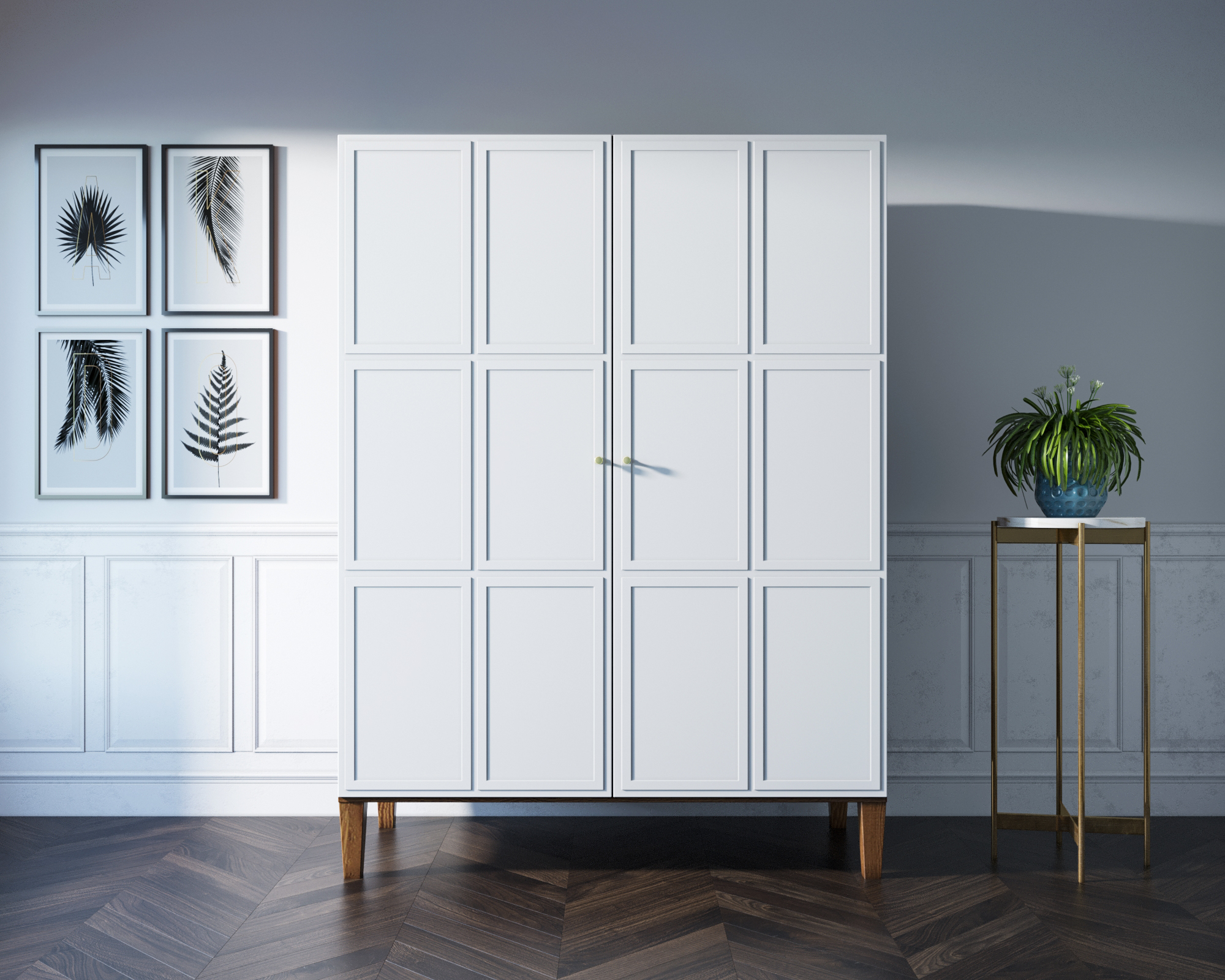 Шкаф "Andersen" широкий двухстворчатый арт AN27WH в интернет-магазине в Москве Шкаф "Andersen" широкий двухстворчатый арт AN27WH в интернет-магазине