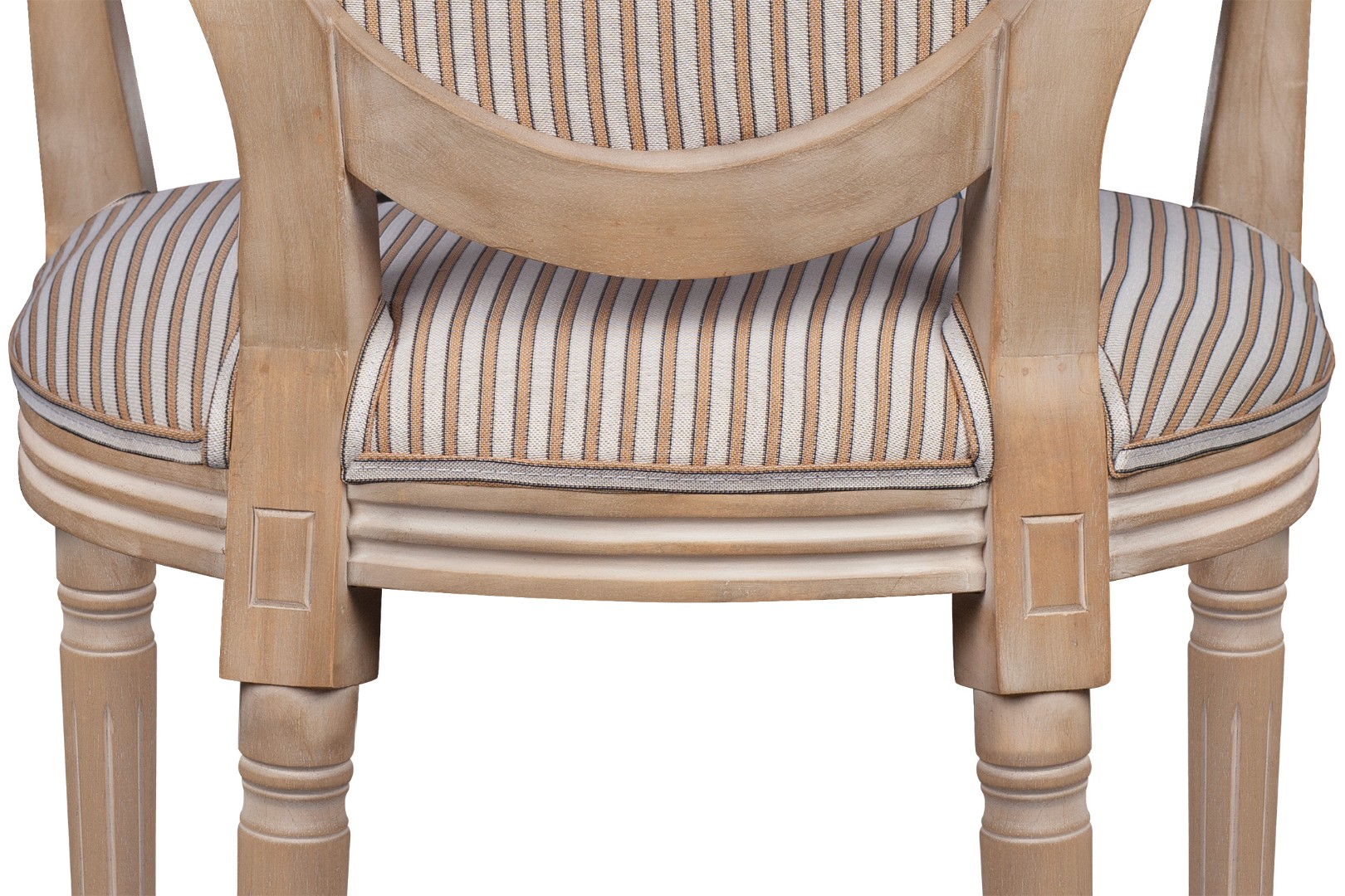 фото Мягкий стул с подлокотниками Volker Arm Orange Pinstripe