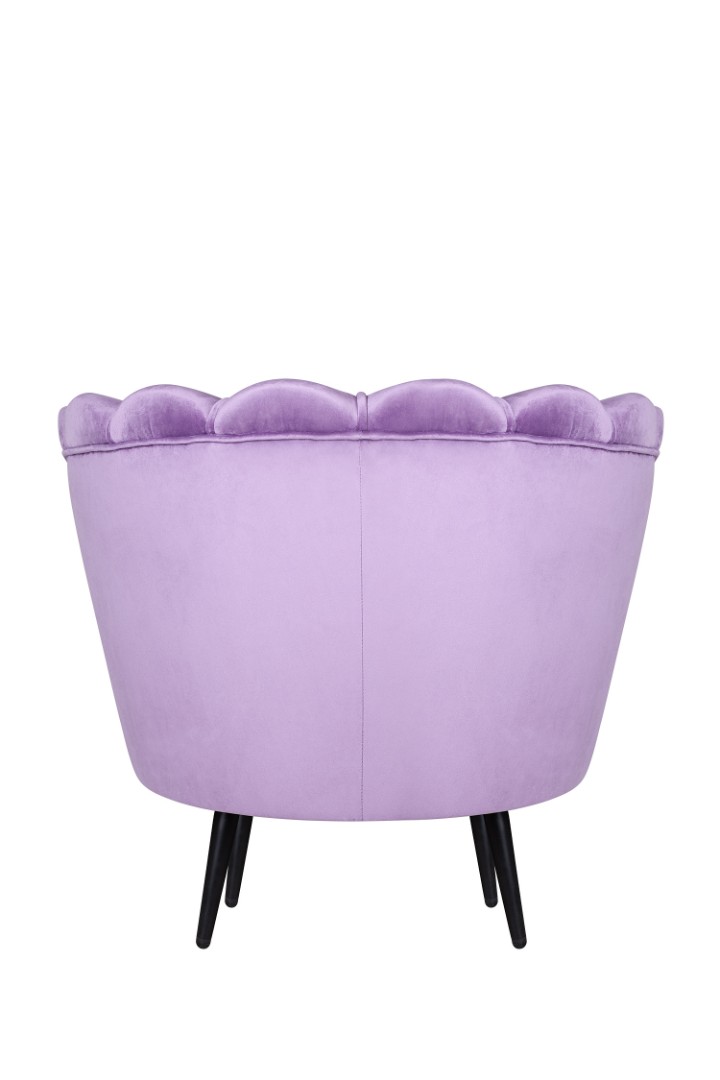 Низкое кресло ракушка Pearl Purple на черных ножках в интернет-магазине в Москве Низкое кресло ракушка Pearl Purple на черных ножках в интернет-магазине
