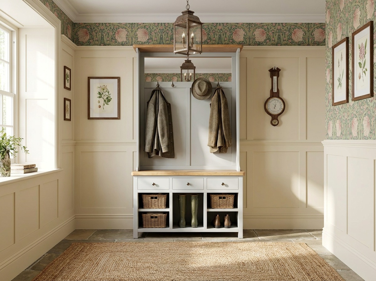 Прихожая Кантри "Жуль Верн (Jules Verne)" в сером цвете арт JV13ETGG/7035 в интернет-магазине