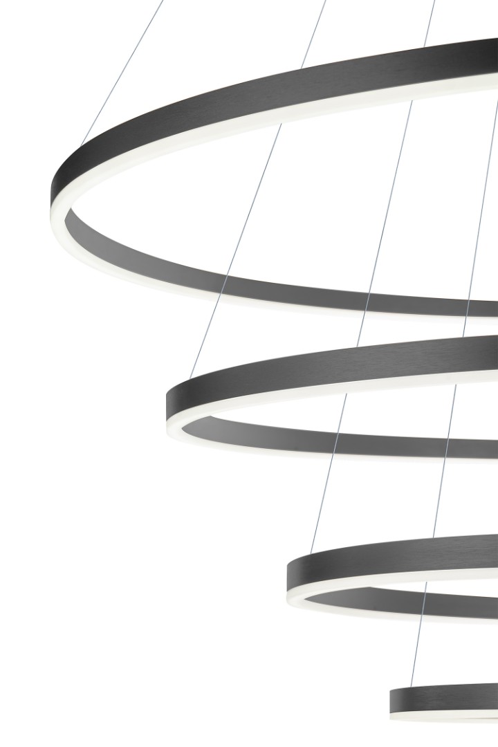 купить Люстра Orblaze 4 rings 1000 black в интернет-магазине