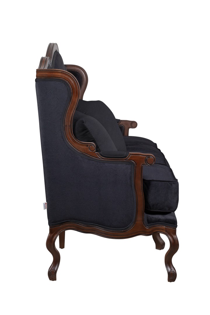 заказать Прямой трехместный диван Brody черный