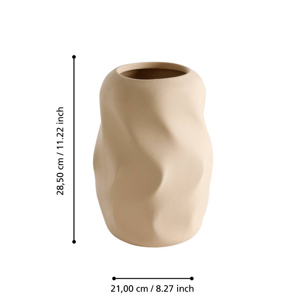 421122 Ваза декоративная PAYAO, H285, ?210, керамика, бежевый в интернет-магазине
