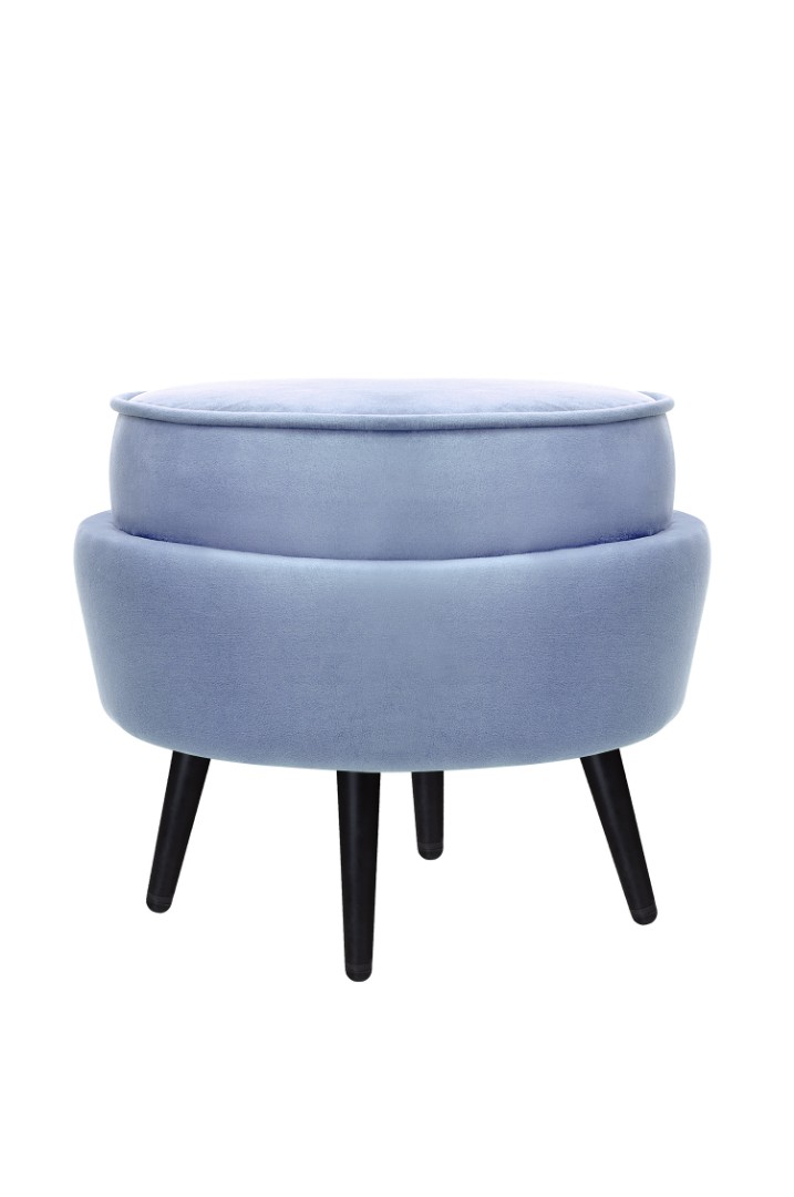 купить Пуф Pearl Adorn Sky на черных ножках