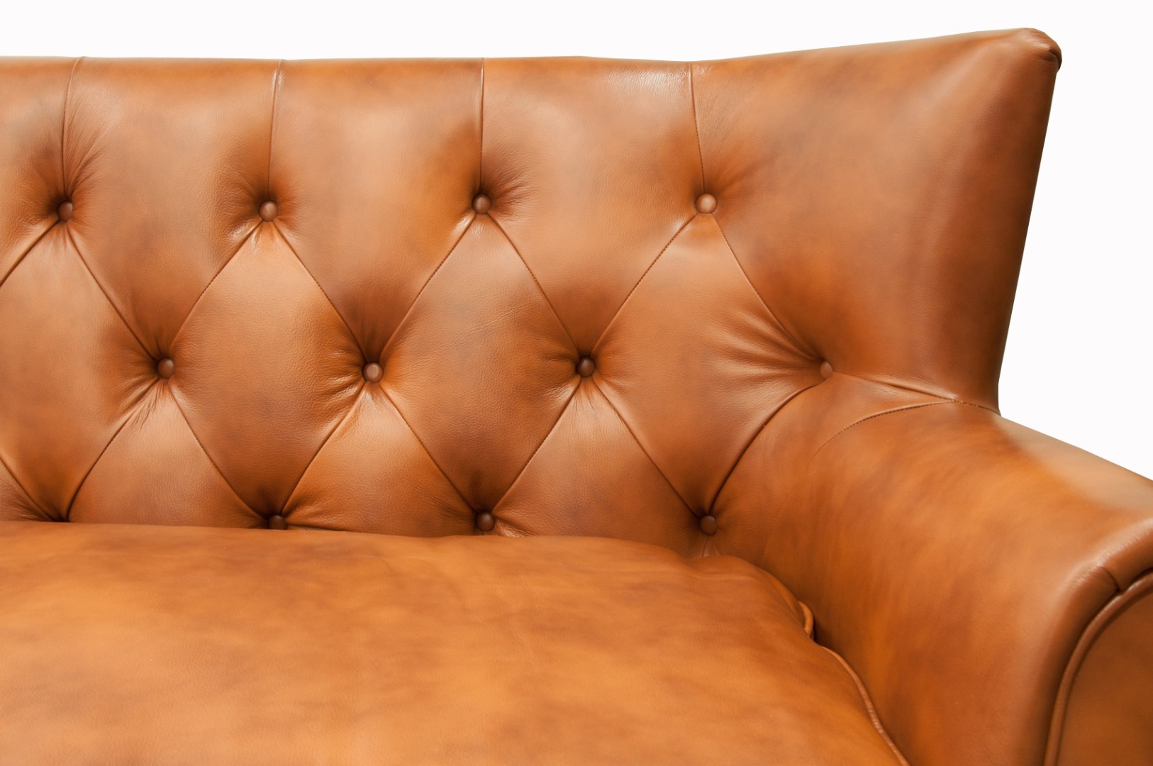 Кожаный диван лофт Tesco коричневый в интернет-магазине