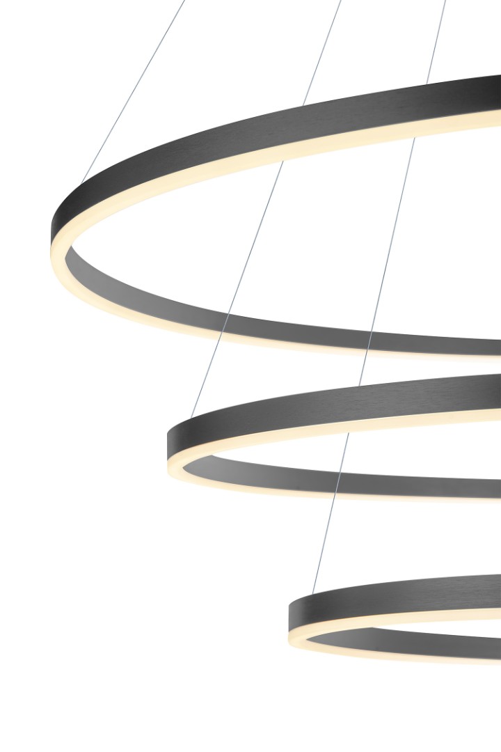 заказать Люстра Orblaze 3 rings 600 black в интернет-магазине