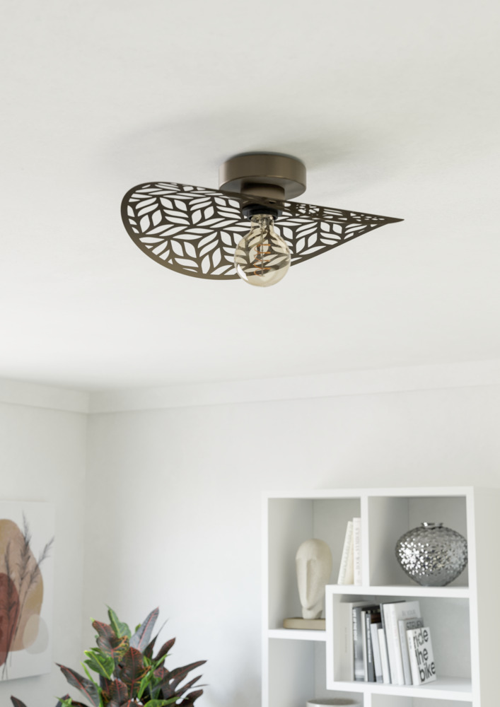 купить 44123 светильник настенно-потолочный SWABY, 1X60W(E27), сталь, бронзовый