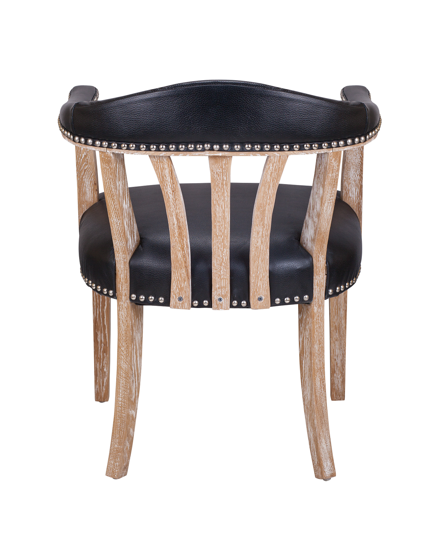 Мягкий стул с подлокотниками Tanner Black Leather в интернет-магазине