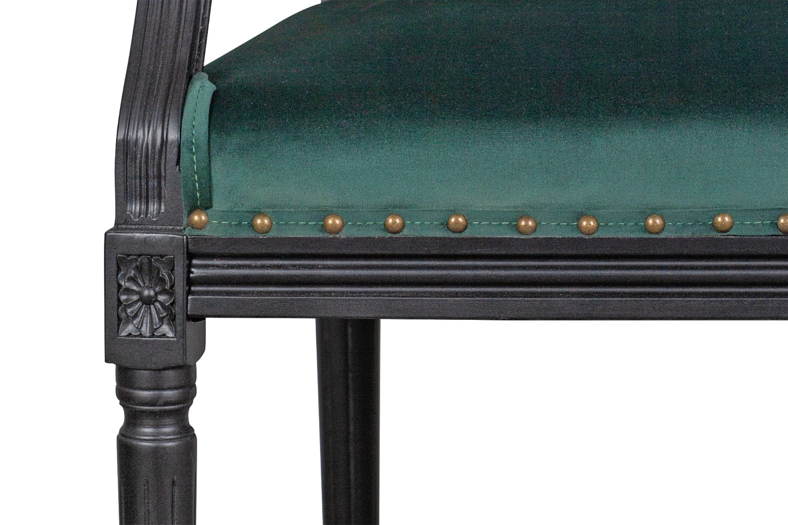 фото Мягкий стул с подлокотниками Runako Green в интерьере