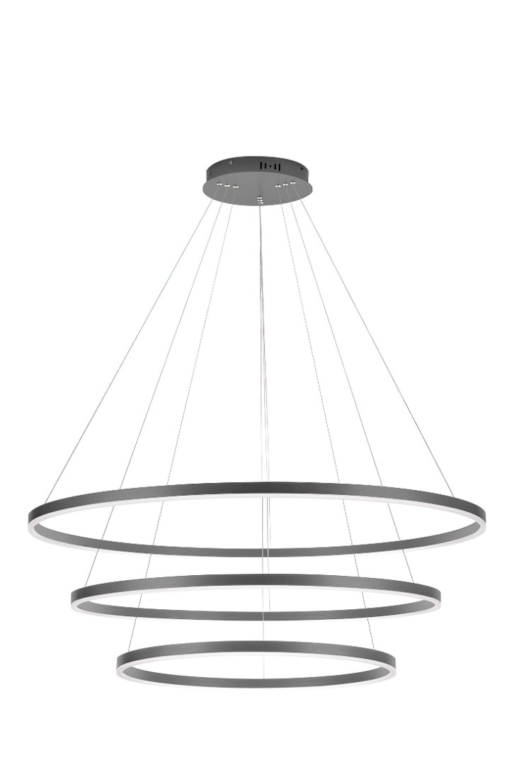 Люстра Orblaze 3 rings 800 black в интерьере