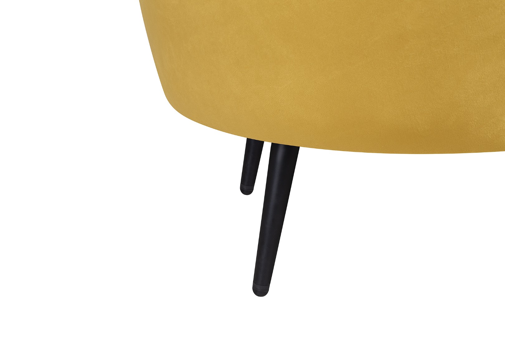 фото Дизайнерский диван Pearl Double Yellow на черных ножках в интерьере