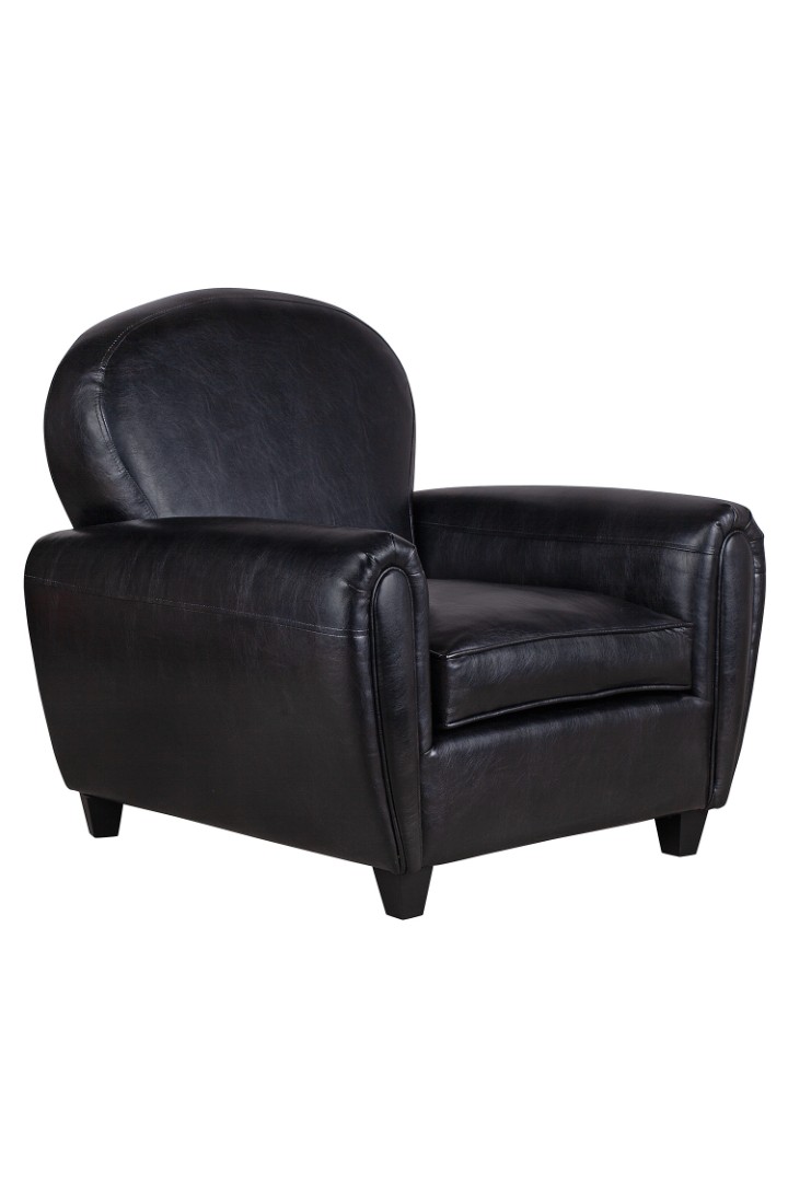 купить Кресло кожаное широкое Flog черное
