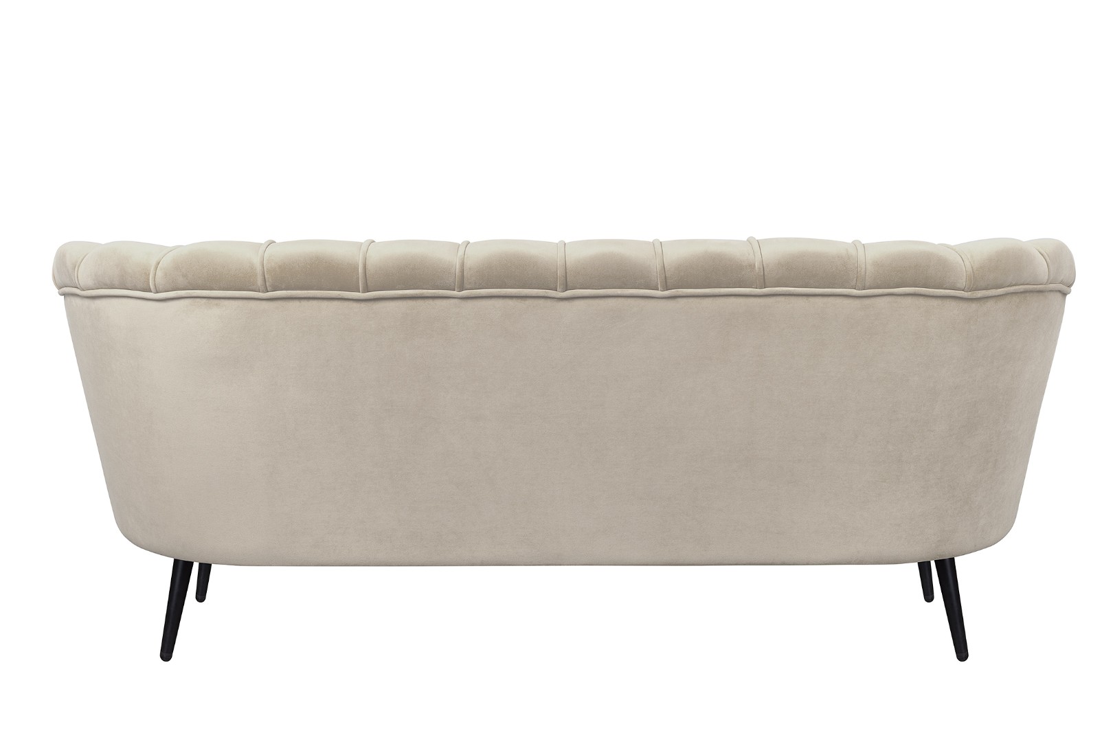 Диван ракушка для гостиниц Pearl Triple Taupe на черных ножках в интернет-магазине