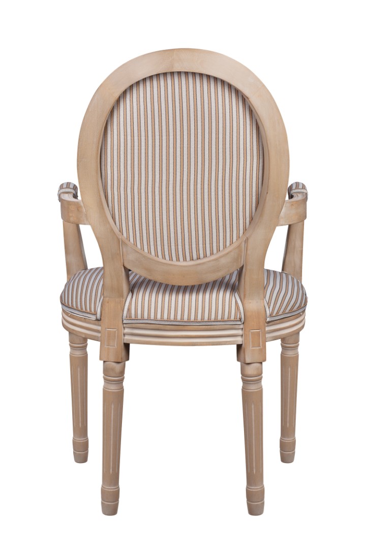 Мягкий стул с подлокотниками Volker Arm Orange Pinstripe в интернет-магазине в Москве Мягкий стул с подлокотниками Volker Arm Orange Pinstripe в интернет-магазине