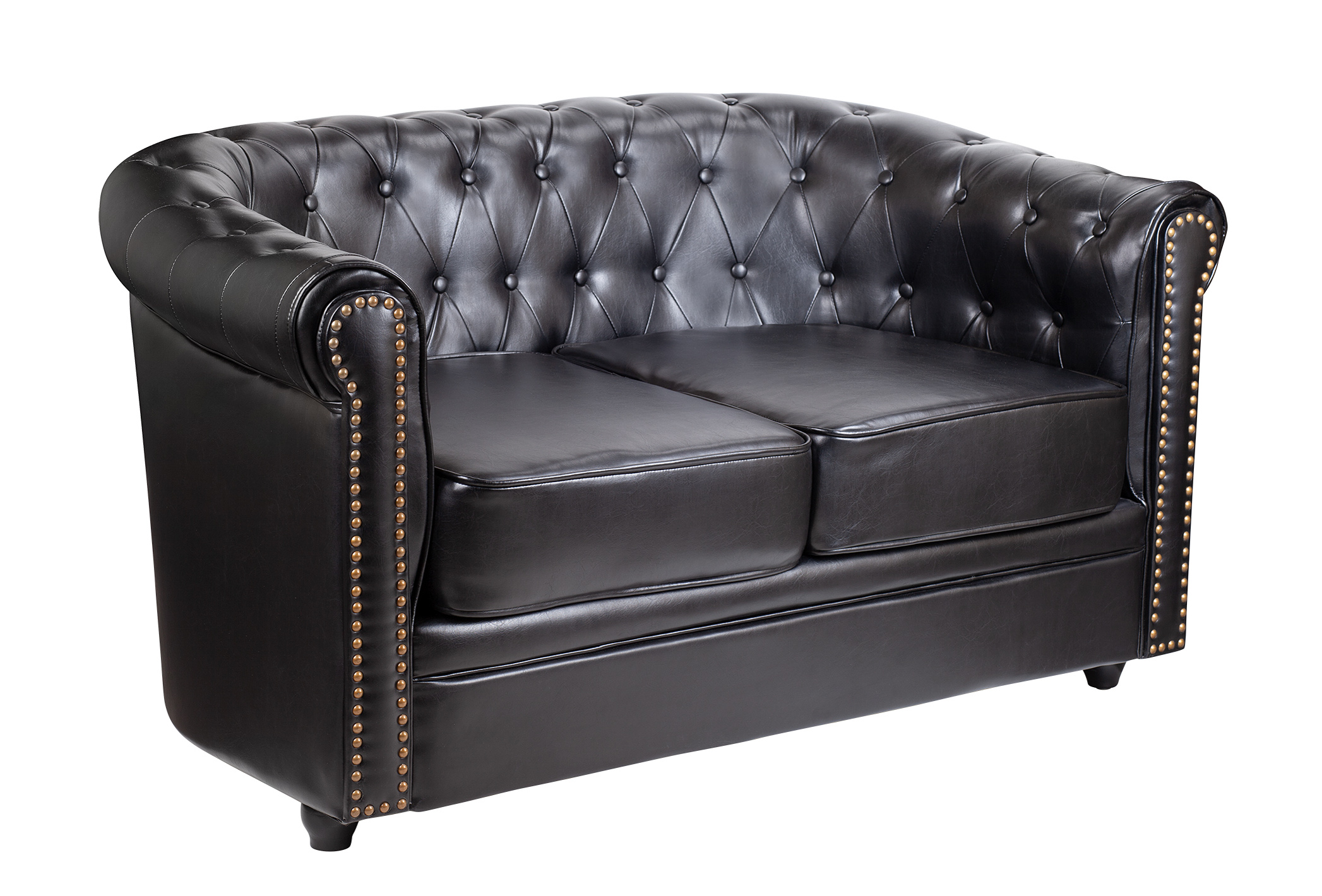 купить Кожаный диван лофт Karo V2 черный