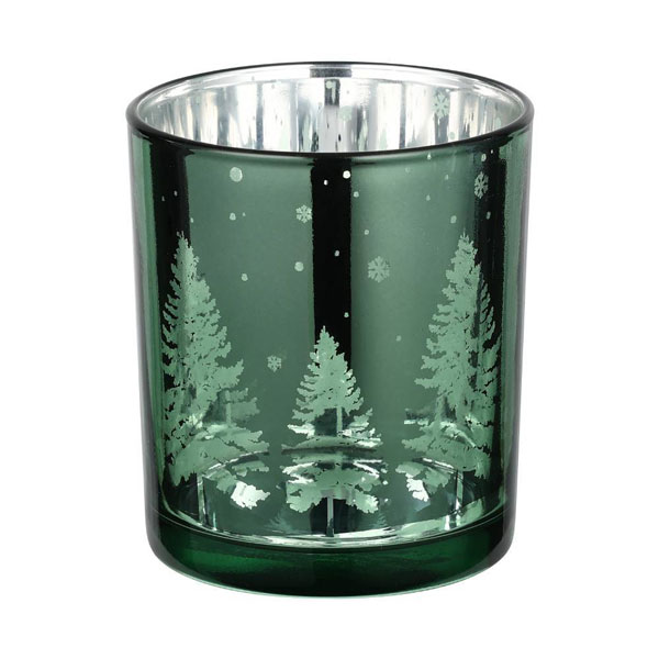 422512 Подсвечник рождественский LUKUT, стекло/зелёный,серебро, 70?80х70 мм в Краснодаре 422512 Подсвечник рождественский LUKUT, стекло/зелёный,серебро, 70?80х70 мм