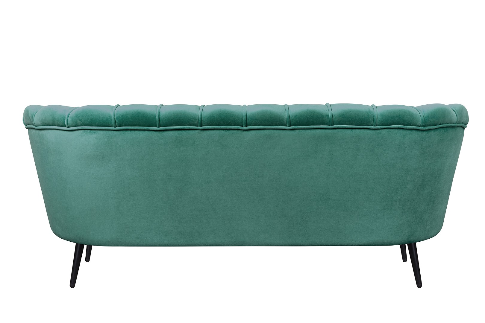 Диван ракушка для гостиниц Pearl Triple Green V2 на черных ножках в интернет-магазине