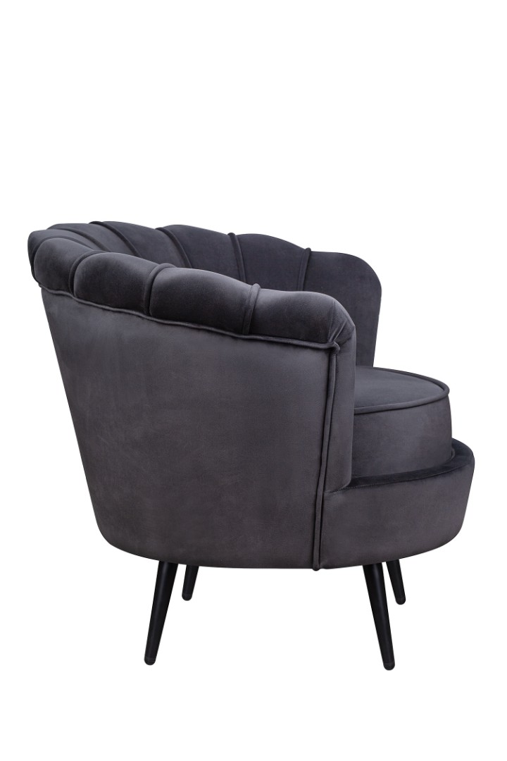 заказать Низкое кресло ракушка Pearl черный на черных ножках в Москве заказать Низкое кресло ракушка Pearl черный на черных ножках