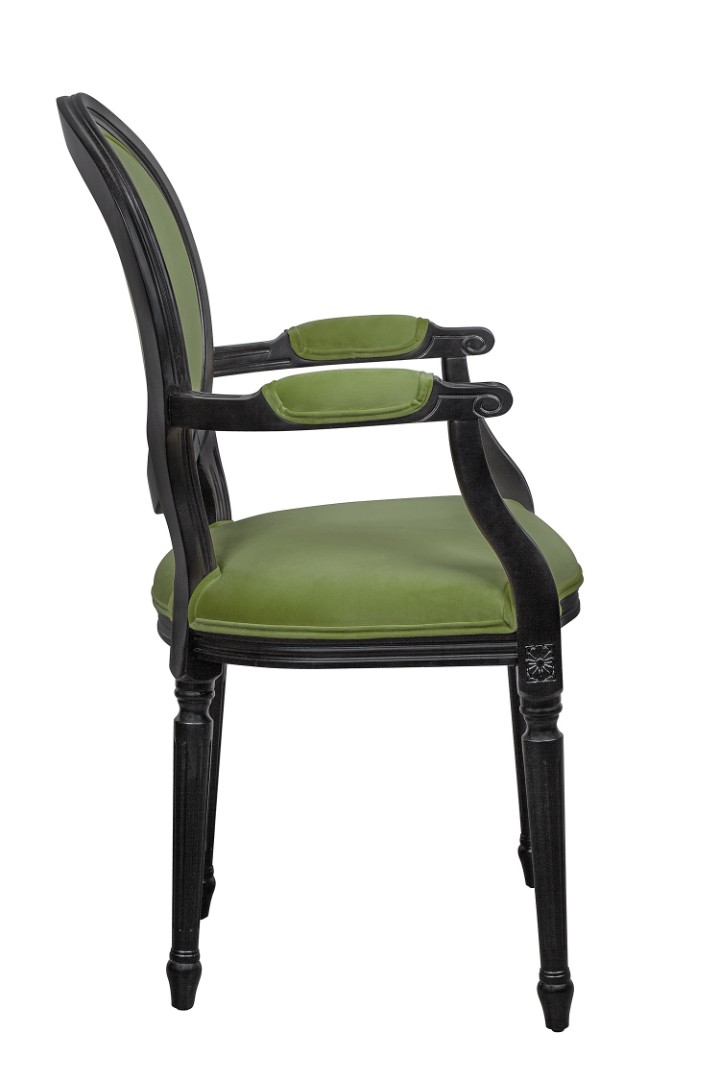 заказать Мягкий стул с подлокотниками Delo Kora Arm Green