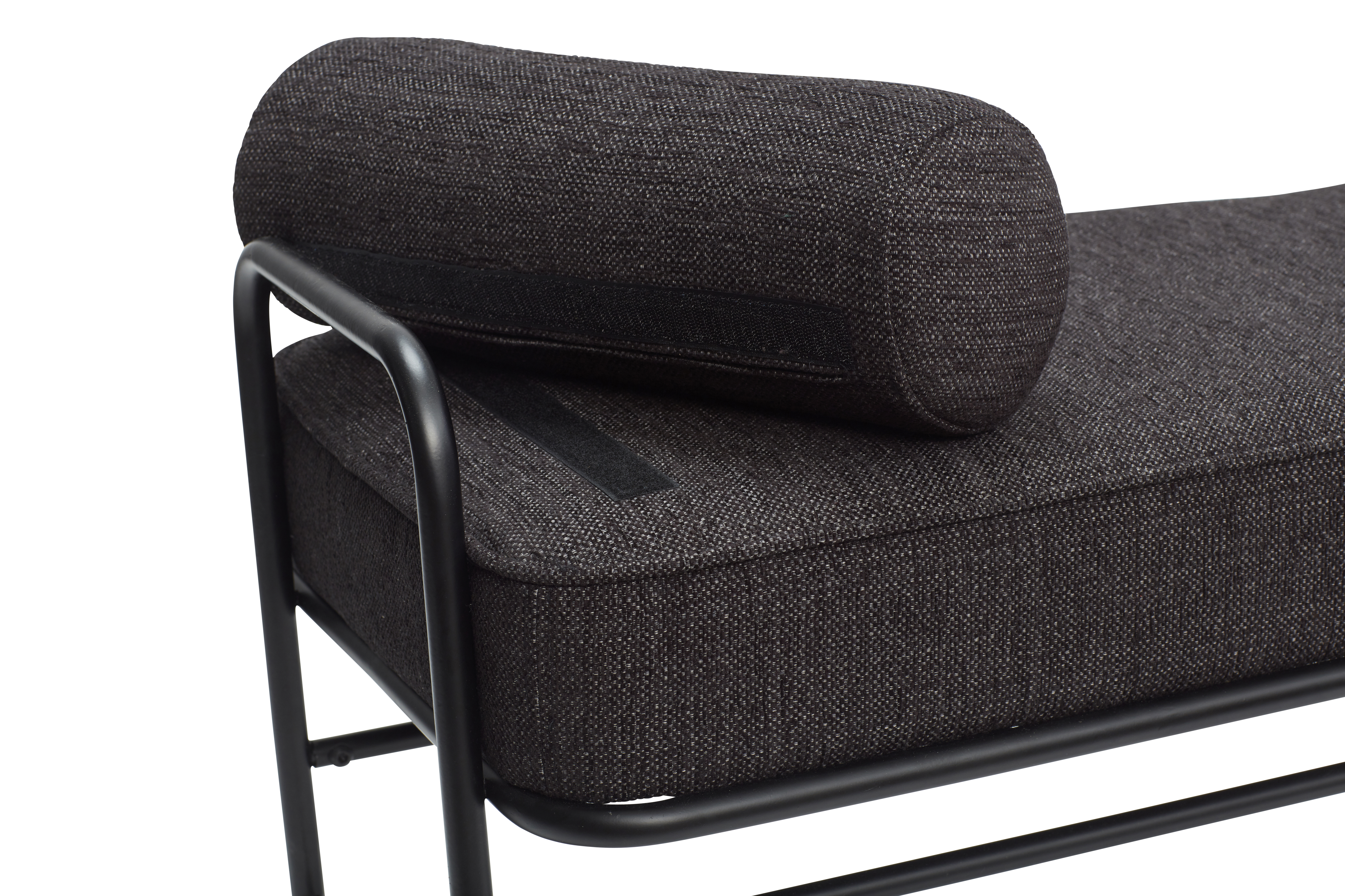 заказать БАНКЕТКА HUBSCH, ТКАНЬ / МЕТАЛЛ, ЧЕРНЫЙ