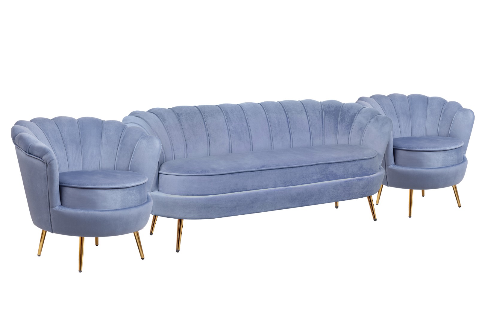 купить Комплект кресел и дивана ракушка Pearl Triple Blue