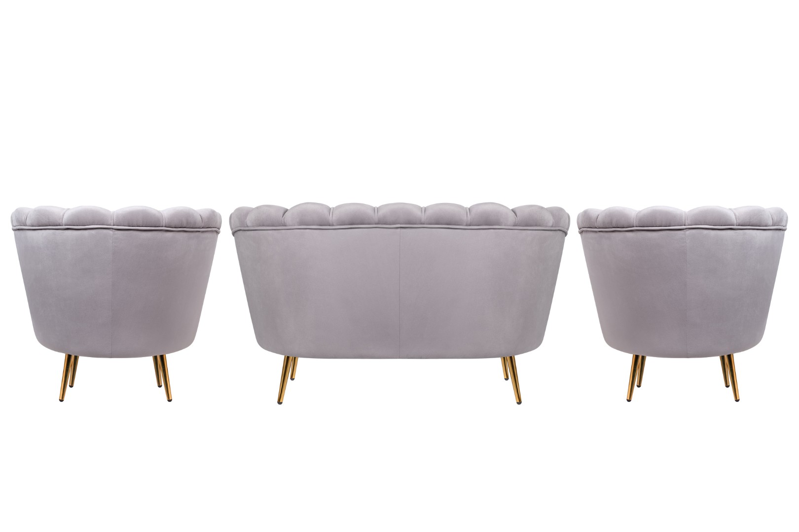 заказать Комплект кресел и дивана ракушка Pearl Double Grey