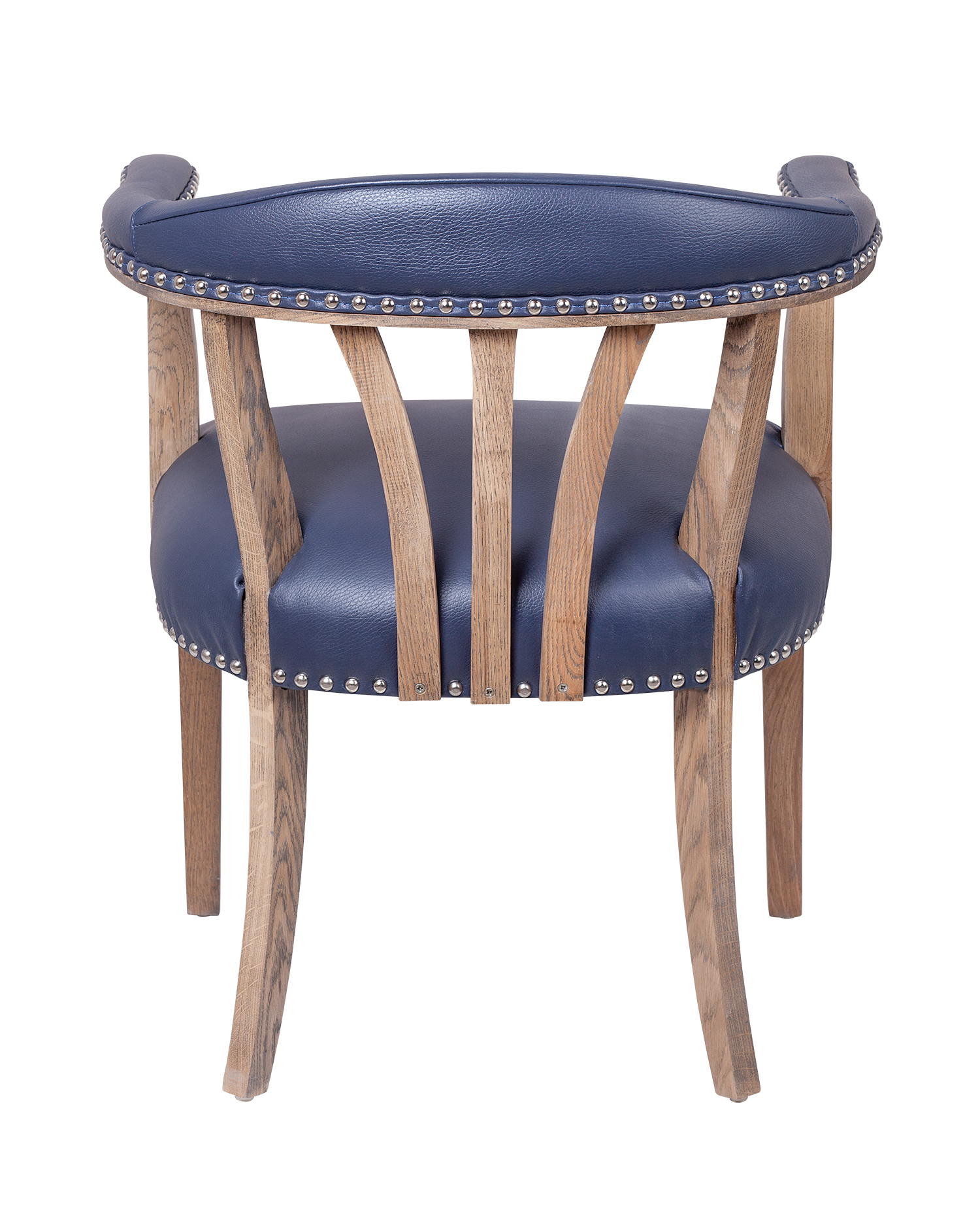 Мягкий стул с подлокотниками Tanner Blue Leather в интернет-магазине