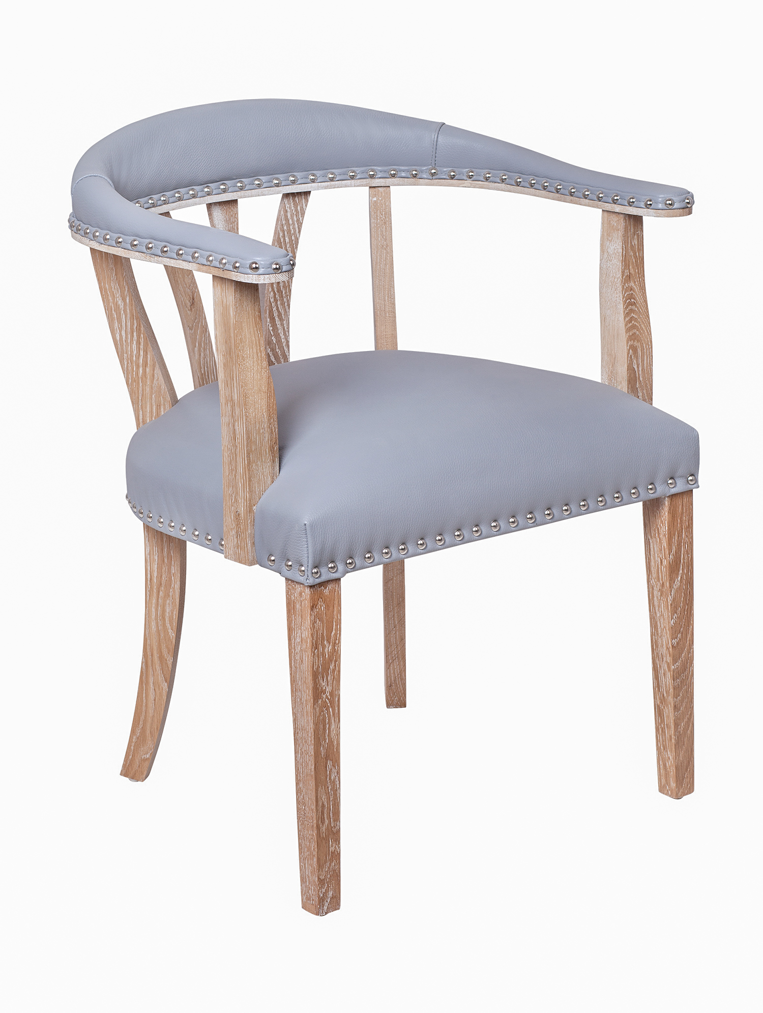 купить Мягкий стул с подлокотниками Tanner Gray Leather