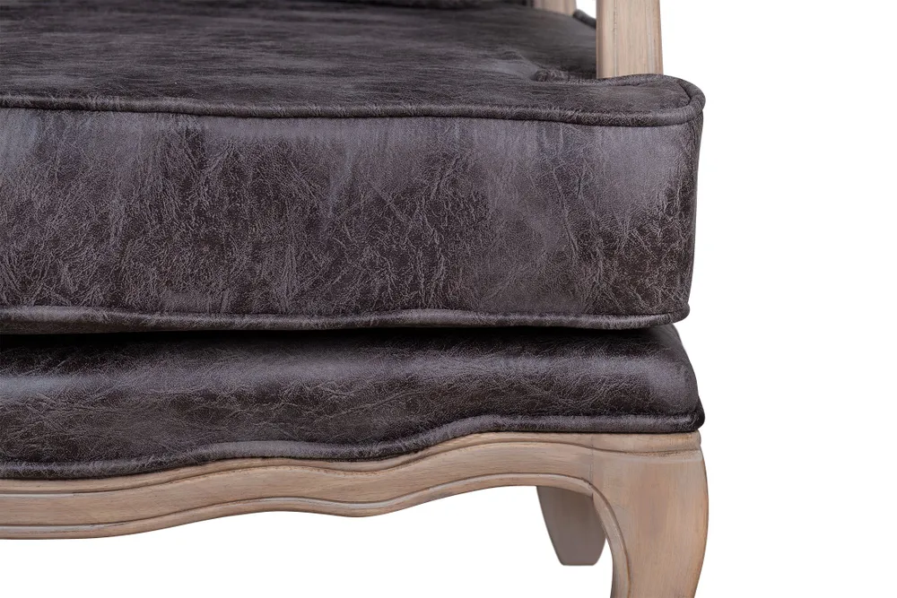 фото Мягкое полукресло с подлокотниками Nitro Brown V2 в интерьере