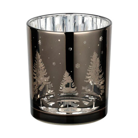 422516 Подсвечник рождественский LUKUT, стекло/коричневый/серебро, 88?100х88 мм в Краснодаре 422516 Подсвечник рождественский LUKUT, стекло/коричневый/серебро, 88?100х88 мм