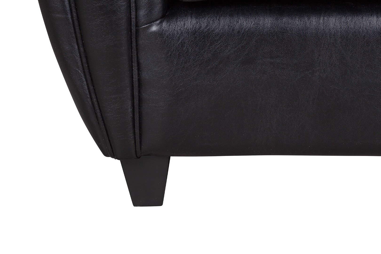 Кресло кожаное широкое Flog черное в интерьере