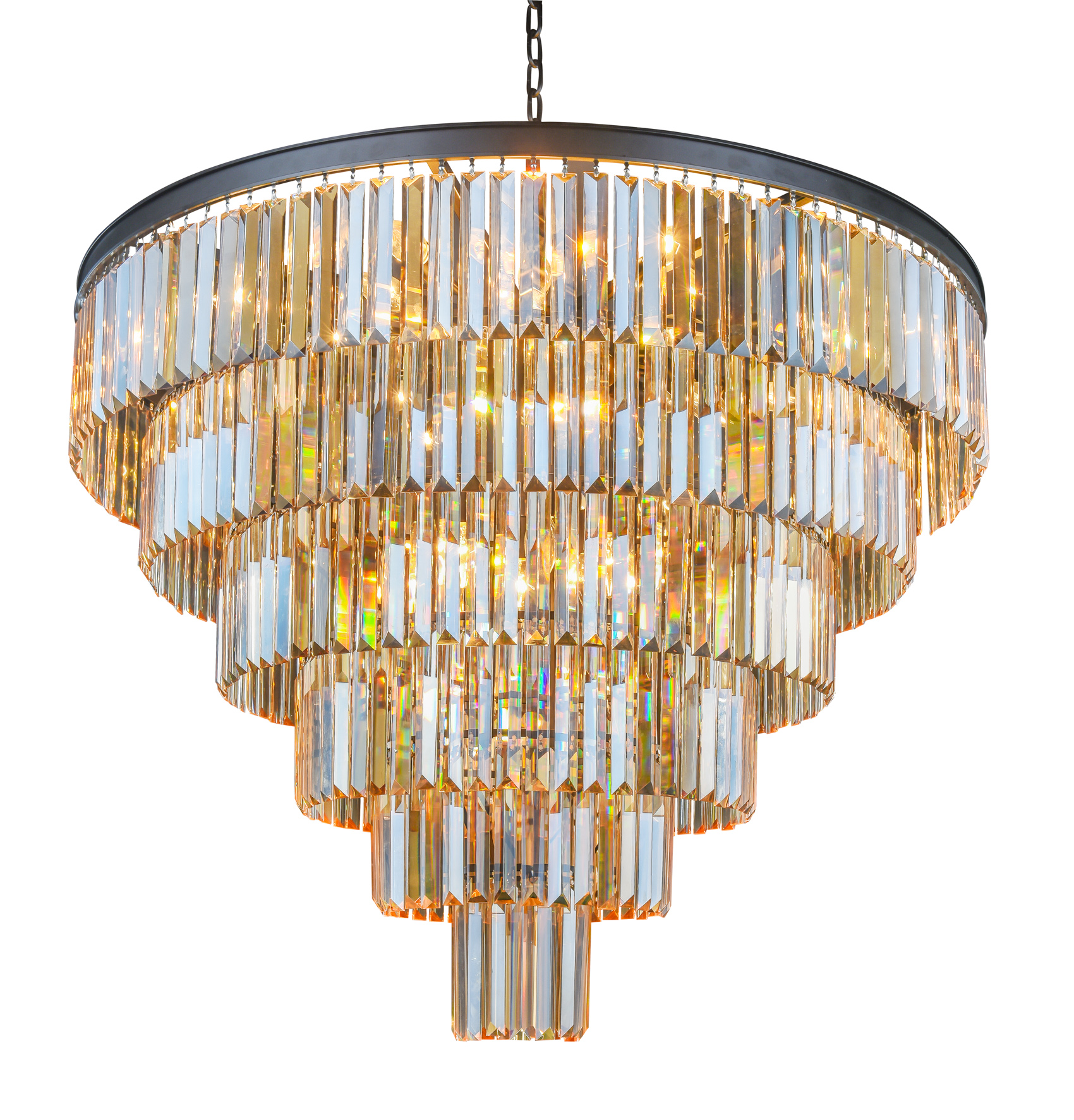 заказать Люстра Odeon 6 Rings Amber