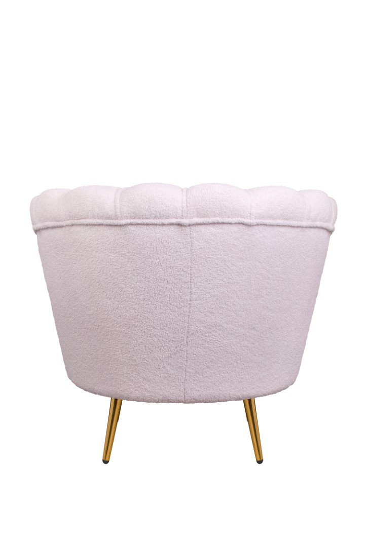 Низкое кресло ракушка Pearl Pink Boucle в интернет-магазине
