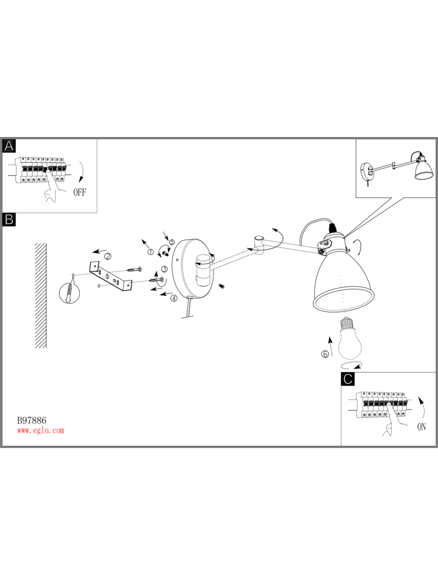 купить 97886 Бра (настенный светильник) коленчатое SAN PERI в Москве купить 97886 Бра (настенный светильник) коленчатое SAN PERI