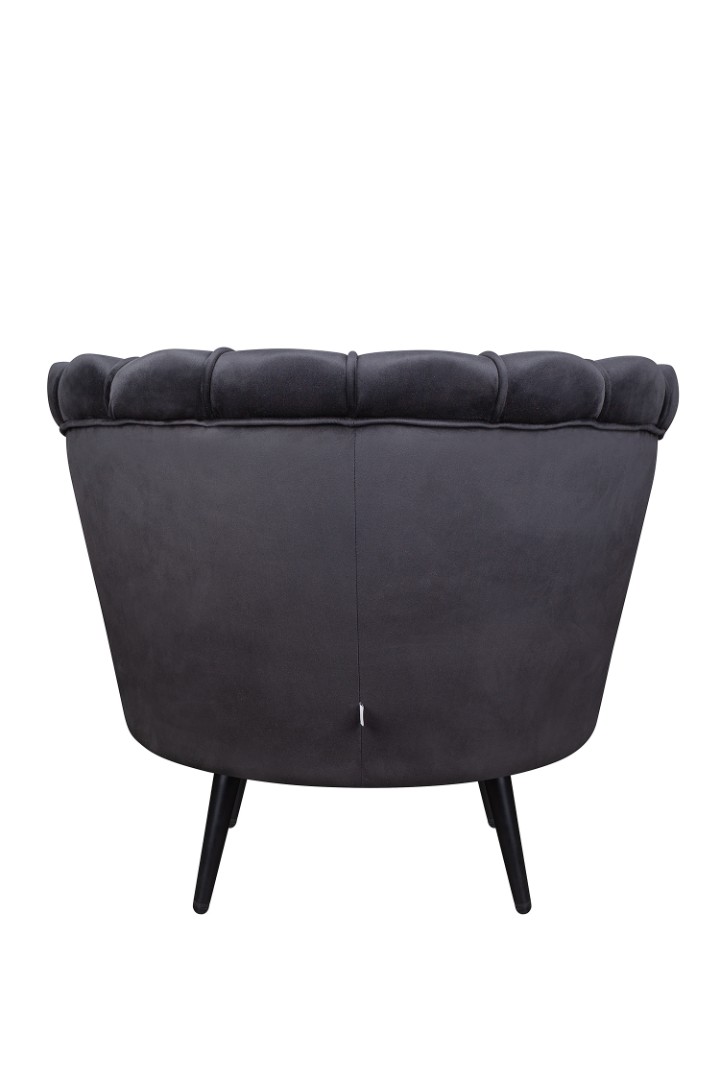 Низкое кресло ракушка Pearl черный на черных ножках в интернет-магазине в Москве Низкое кресло ракушка Pearl черный на черных ножках в интернет-магазине