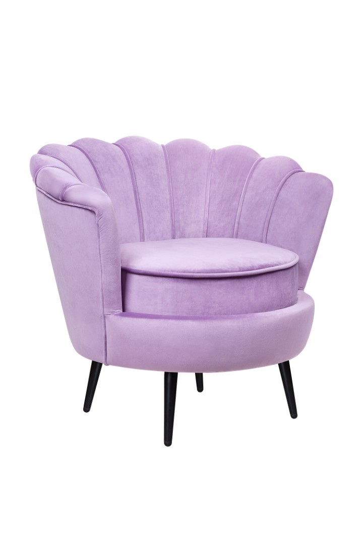 купить Низкое кресло ракушка Pearl Purple на черных ножках в Москве купить Низкое кресло ракушка Pearl Purple на черных ножках