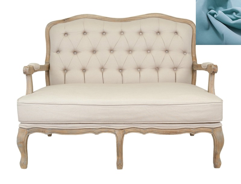 Прямой диван модерн Yareli цвет голубой в Краснодаре Прямой диван модерн Yareli цвет голубой