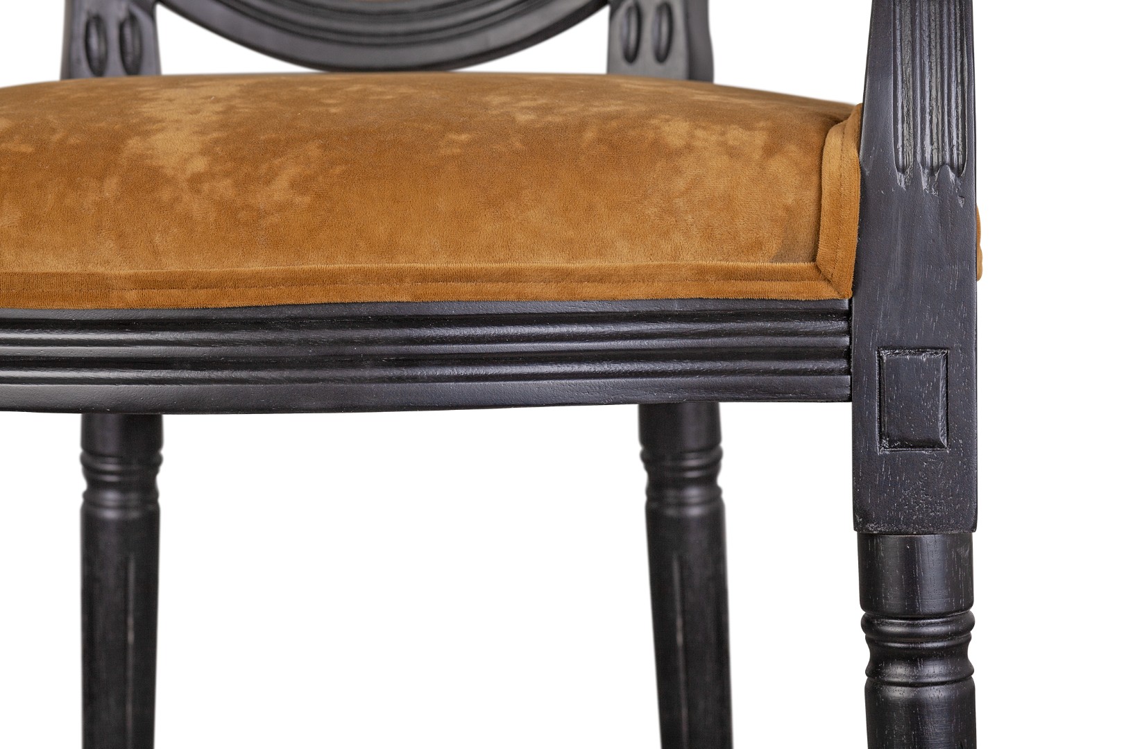 Мягкий стул с подлокотниками Volker Arm Orange в интерьере