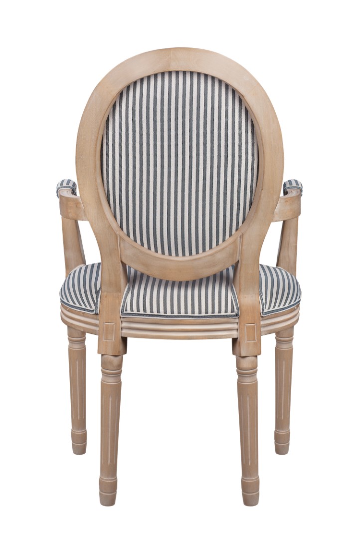 Мягкий стул с подлокотниками Volker Arm Black Pinstripe в интернет-магазине