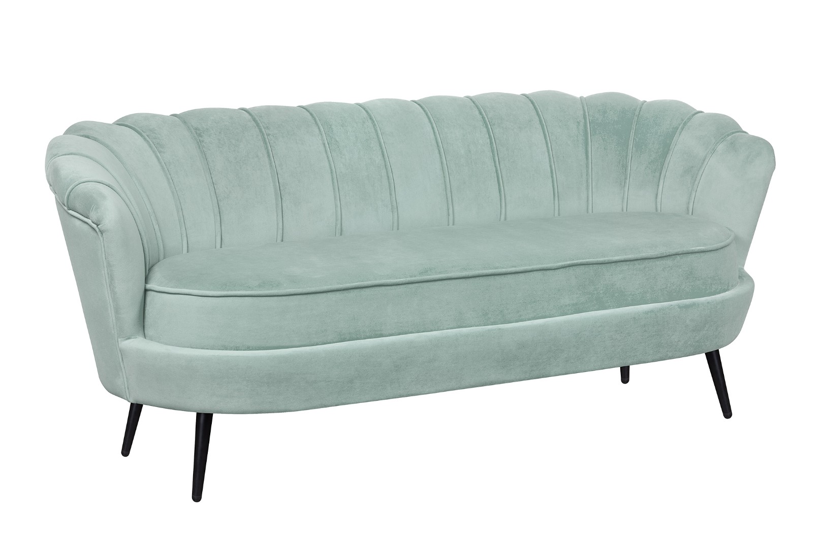 купить Диван ракушка для гостиниц Pearl Triple Green на черных ножках