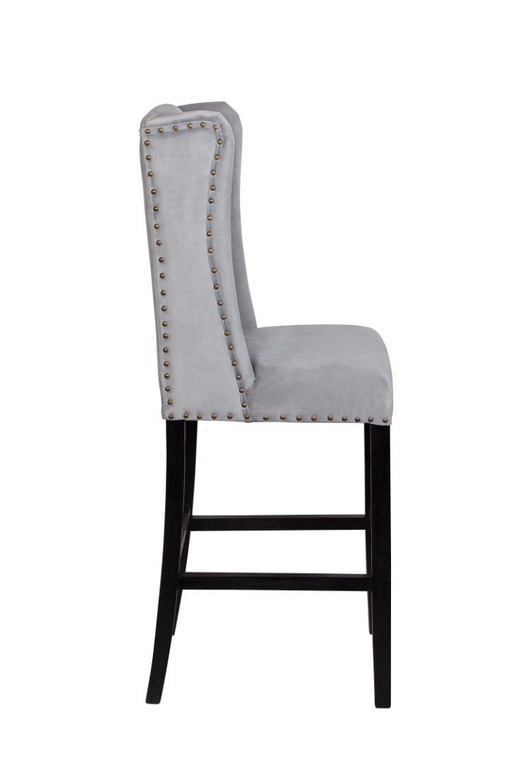 заказать Дизайнерский барный стул Skipton Grey Velvet