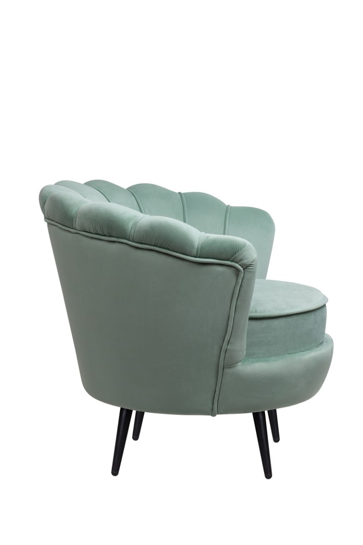 заказать Низкое кресло ракушка Pearl Green на черных ножках в Москве заказать Низкое кресло ракушка Pearl Green на черных ножках