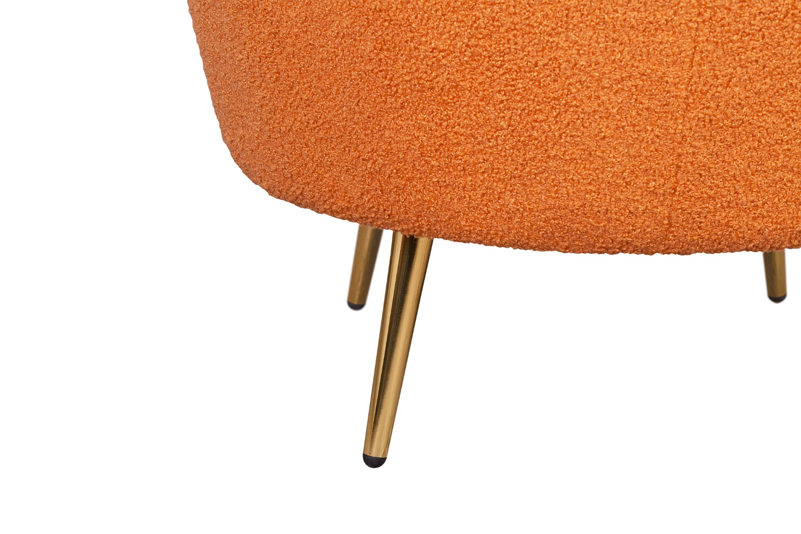фото Низкое кресло Pearl Orange Boucle в интерьере